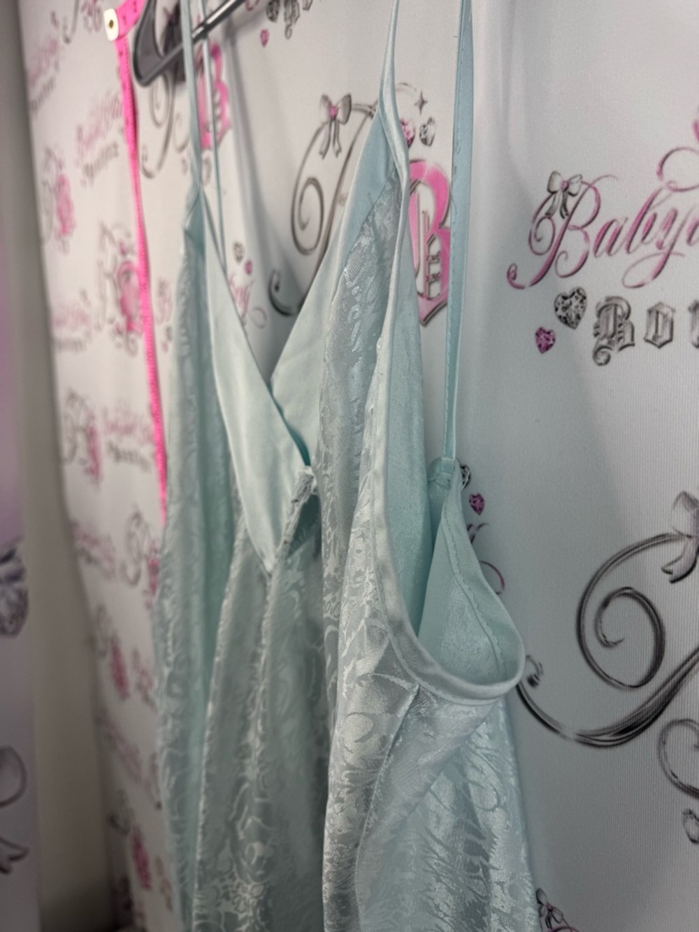 Dress paisley shiny vintage Light Mint Lace-Overlay Midi Slip Dress - Brand: - Picture 4 of 11